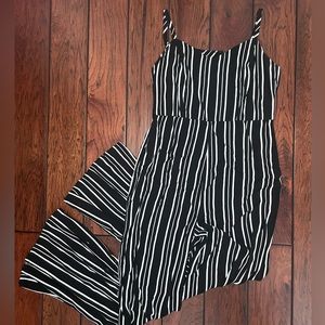 Pink Rose Striped Jumpsuit